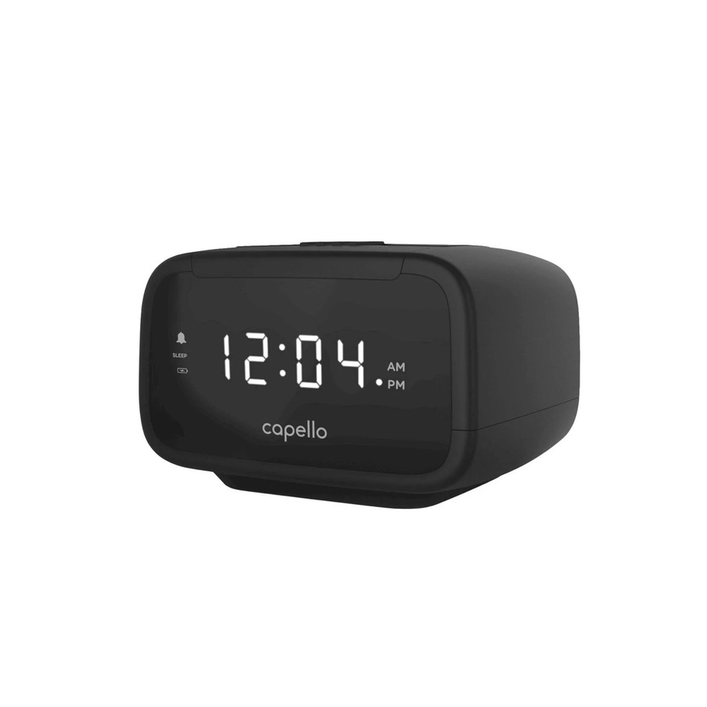 Capello Wall Decor Black Alarm Clock With Am/Fm Radio